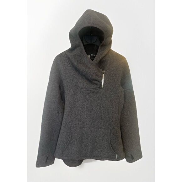 Stio Womens M Sweetwater Fleece Pullover Hoodie Gray w/ Thumb Holes.    Ff - Picture 1 of 6